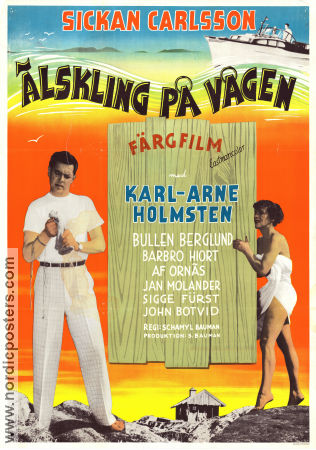 Älskling på vågen 1955 movie poster Sickan Carlsson Karl-Arne Holmsten Erik Bullen Berglund Schamyl Bauman