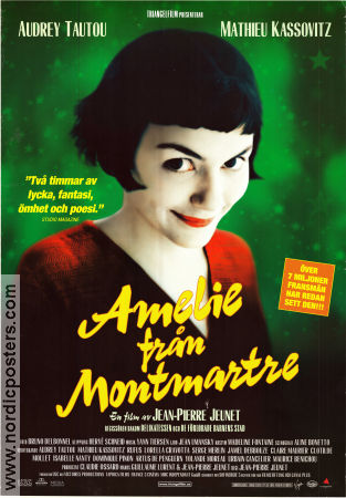 Le Fabuleux destin d´Amélie Poulain 2002 movie poster Audrey Tautou Mathieu Kassovitz Rufus Jean-Pierre Jeunet