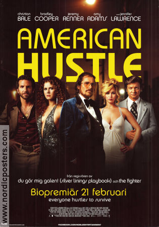 American Hustle 2013 movie poster Christian Bale Amy Adams Bradley Cooper Amy Adams Jennifer Lawrence David O Russell