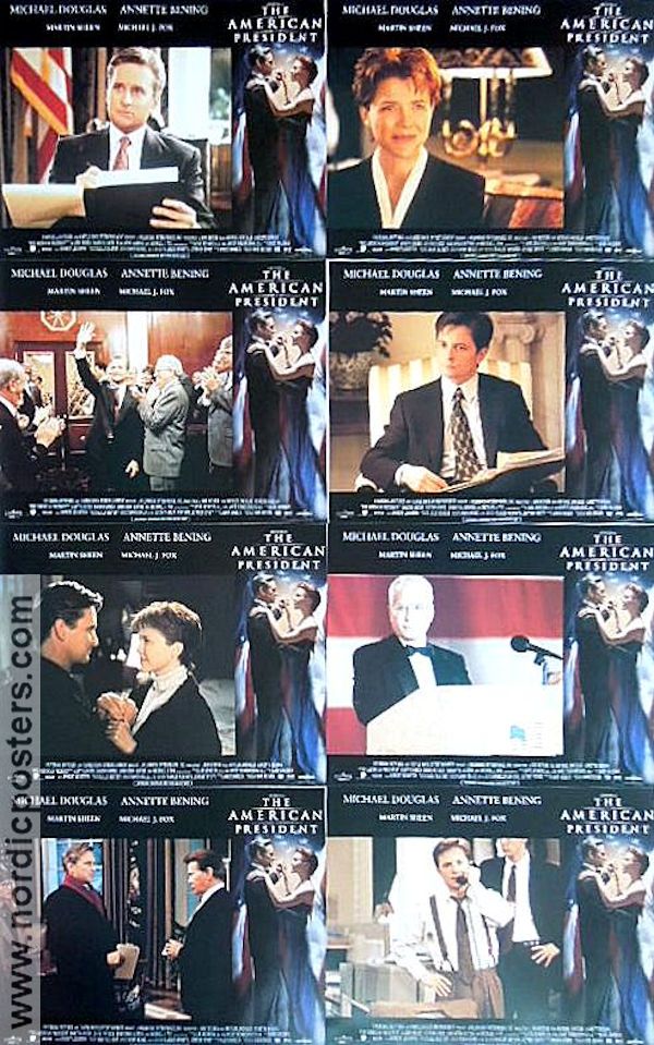 The American President 1995 lobby card set Michael Douglas