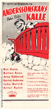 Anderssonskans Kalle 1950 movie poster Peter Blitz Rut Holm Kai Gullmar Harriet Andersson Rolf Husberg Find more: Stockholm