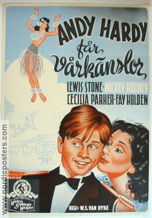 Andy Hardy Gets Spring Fever 1939 movie poster Lewis Stone Mickey Rooney Cecilia Parker WS Van Dyke