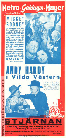 Out West with the Hardys 1938 movie poster Mickey Rooney Lewis Stone Fay Holden George B Seitz