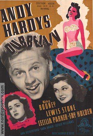 Andy Hardy´s Double Life 1942 movie poster Mickey Rooney Cecilia Parker Lewis Stone George B Seitz