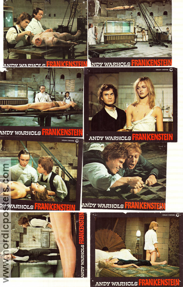 Flesh for Frankenstein 1974 lobby card set Joe Dallesandro Udo Kier Dalila Di Lazzaro Paul Morrissey Find more: Andy Warhol
