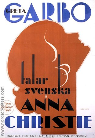 Anna Christie 1931 movie poster Greta Garbo