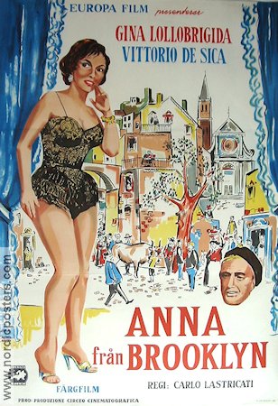 Anna di Brooklyn 1960 movie poster Gina Lollobrigida Vittorio De Sica