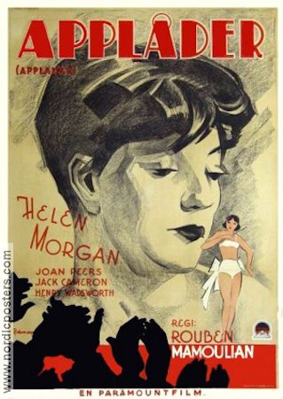 Applause 1933 movie poster Helen Morgan Rouben Mamoulian