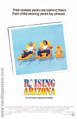 Raising Arizona 1987 poster Nicolas Cage Joel Ethan Coen