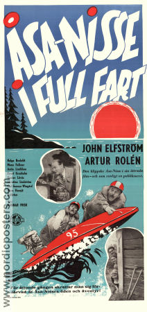 Åsa-Nisse i full fart 1958 poster John Elfström Ragnar Frisk