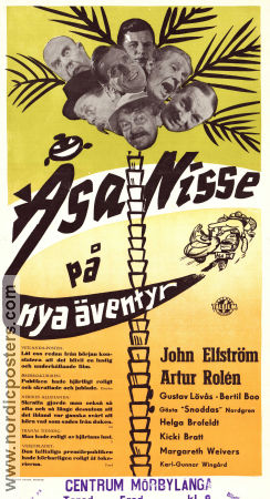 Åsa-Nisse på nya äventyr 1952 poster John Elfström Ragnar Frisk