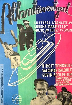 Atlantäventyret 1934 poster Birgit Tengroth