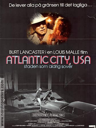 Atlantic City USA 1981 movie poster Burt Lancaster Susan Sarandon Kate Reid Louis Malle Gambling