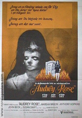 Audrey Rose 1977 movie poster Anthony Hopkins Marsha Mason John Beck Robert Wise