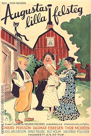 Augustas lilla felsteg 1933 poster Thor Modéen