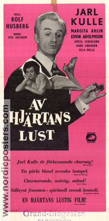 Av hjärtans lust 1960 movie poster Jarl Kulle Margita Ahlin Rolf Husberg