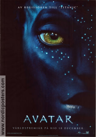 Avatar 2009 movie poster Sam Worthington Zoe Saldana Sigourney Weaver James Cameron