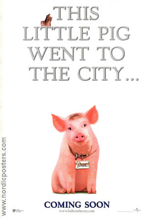 Babe: Pig in the City 1998 movie poster Magda Szubanski Mickey Rooney George Miller