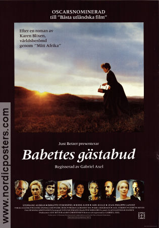 Babettes gästabud 1987 movie poster Jarl Kulle Gabriel Axel Writer: Karen Blixen Denmark