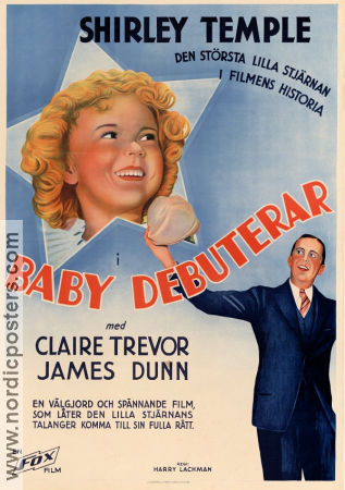 Baby Take a Bow 1934 movie poster Shirley Temple James Dunn Harry Lachman