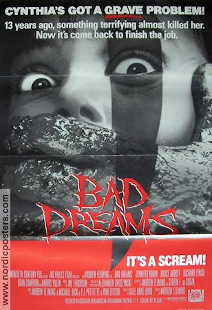 Bad Dreams 1988 poster Jennifer Rubin Andrew Fleming