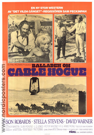 The Ballad of Cable Hogue 1970 movie poster Jason Robards Stella Stevens David Warner Sam Peckinpah