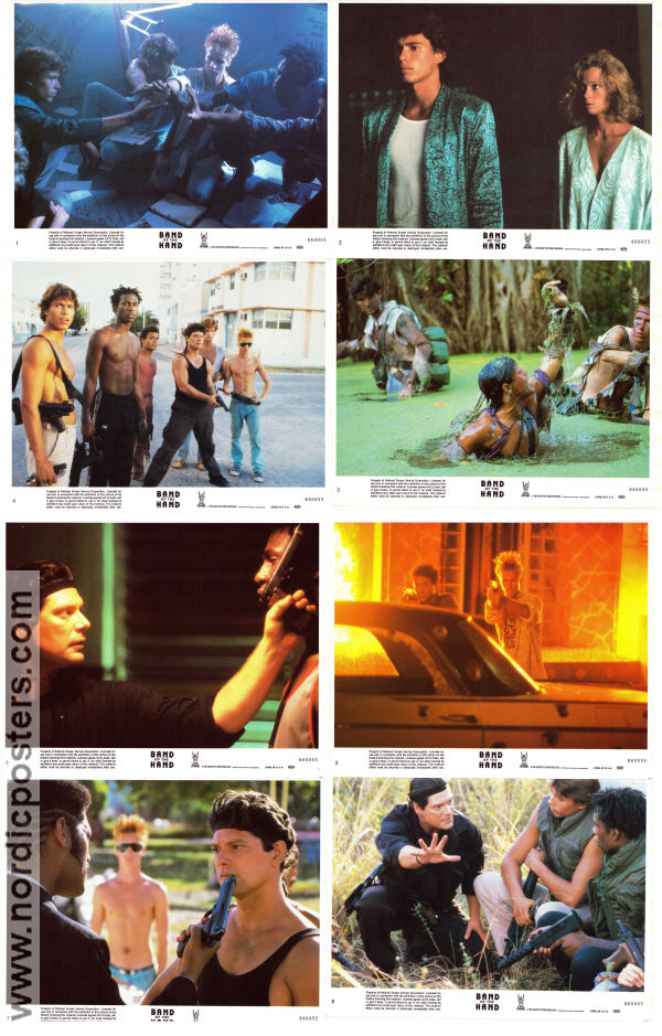 Band of the Hand 1986 large lobby cards Stephen Lang Paul Michael Glaser