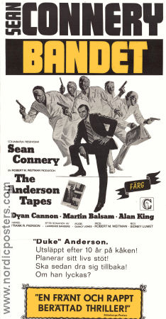 The Anderson Tapes 1971 movie poster Sean Connery Dyan Cannon Martin Balsam Sidney Lumet