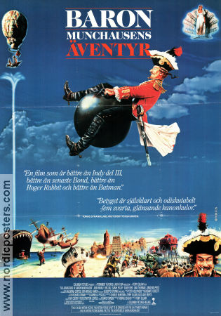 The Adventures of Baron Munchhausen 1988 poster John Neville Terry Gilliam