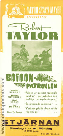 Bataan 1943 movie poster Robert Taylor George Murphy Lloyd Nolan Tay Garnett War Asia