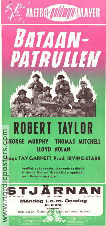 Bataan 1943 movie poster Robert Taylor George Murphy Lloyd Nolan Tay Garnett War Asia