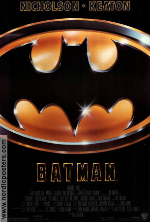 Batman 1989 movie poster Jack Nicholson Michael Keaton Kim Basinger Tim Burton Find more: Batman Find more: DC Comics