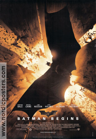 Batman Begins 2005 poster Christian Bale Christopher Nolan