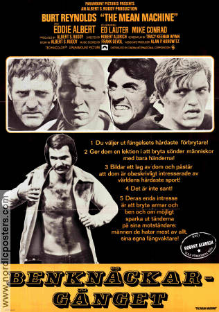 The Mean Machine 1974 movie poster Burt Reynolds Eddie Albert Ed Lauter Robert Aldrich