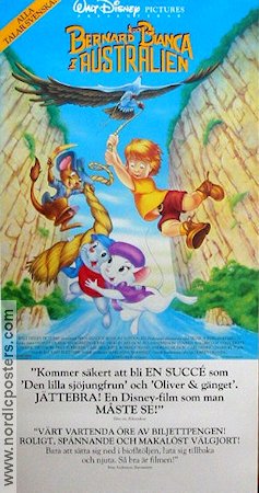 The Rescuers Down Under 1990 movie poster Find more: Bernard och Bianca