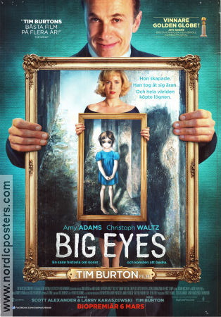 Big Eyes 2014 movie poster Amy Adams Christoph Waltz Danny Huston Tim Burton Find more: Margaret Keane Artistic posters