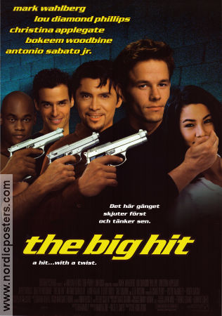 The Big Hit 1998 movie poster Mark Wahlberg Lou Diamond Phillips Christina Applegate Kirk Wong Guns weapons