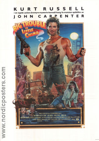 Big Trouble in Little China 1986 movie poster Kurt Russell Kim Cattrall Dennis Dun John Carpenter Poster artwork: Drew Struzan Asia