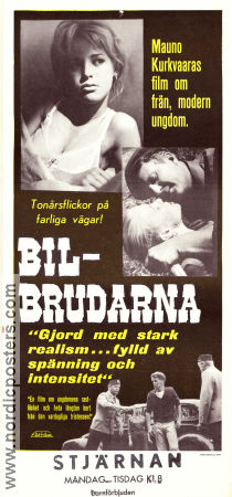 Autotytöt 1960 movie poster Ritva Vepsä Vuokko Docktare Sinikka Hannula Maunu Kurkvaara Cars and racing Finland