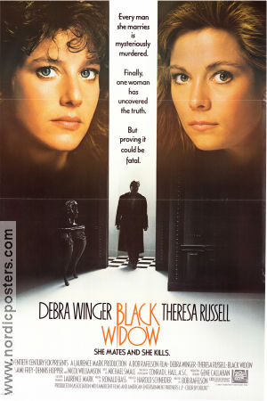 Black Widow 1987 movie poster Debra Winger Theresa Russell Sami Frey Bob Rafelson