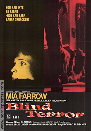 See No Evil 1971 poster Mia Farrow Richard Fleischer