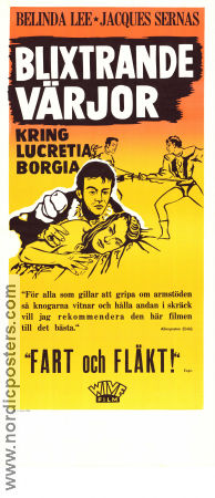 The Nights of Lucretia Borgia 1959 movie poster Belinda Lee Jacques Sernas Arnoldo Foa Sergio Grieco