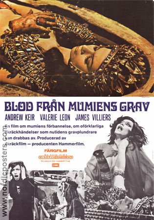 Blood from the Mummy´s Tomb 1971 movie poster Andrew Keri Valerie Leon James Villiers Seth Holt Production: Hammer Films