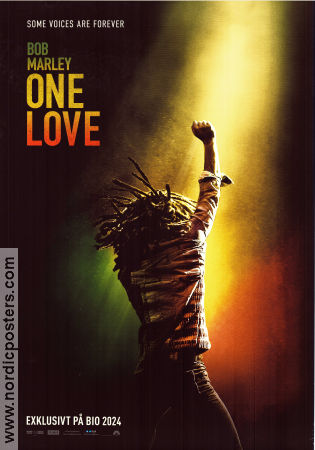 Bob Marley: One Love 2024 movie poster Kingsley Ben-Adir Lashana Lynch James Norton