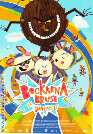 Bukkene Bruse på Badeland 2023 movie poster Trond Fausa Animation Norway