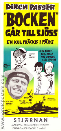 Flådens friske fyre 1965 movie poster Dirch Passer Ove Sprogöe Paul Hagen Finn Henriksen Denmark