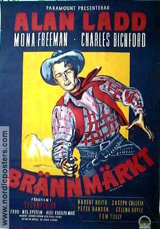 Branded 1950 movie poster Alan Ladd Mona Freeman Charles Bickford Rudolph Maté