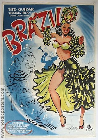 Brazil 1947 movie poster Tito Guizar Virginia Bruce Dance