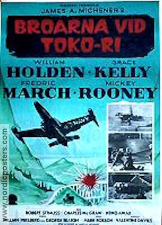 The Bridges at Toko-Ri 1954 movie poster William Holden Grace Kelly Fredric March Mark Robson Planes War Bridges