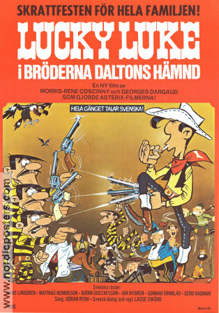La ballade des Dalton 1978 movie poster Lucky Luke René Goscinny Writer: Morris-Goscinny
